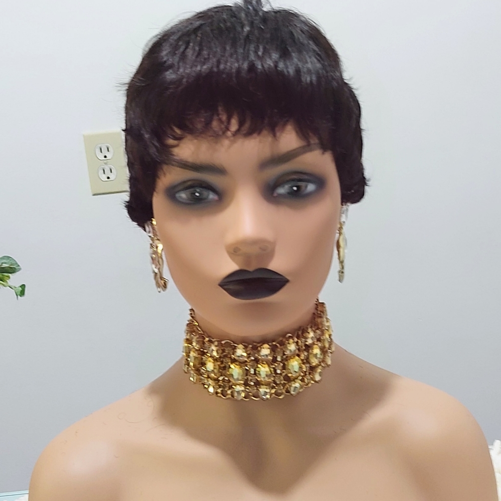 100" human hair wig